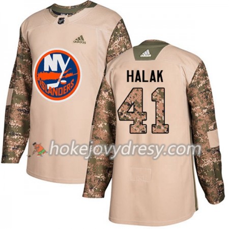 Pánské Hokejový Dres New York Islanders Jaroslav Halak 41 Adidas 2017-2018 Camo Veterans Day Practice Authentic